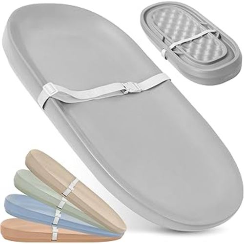 Jool Baby Waterproof Baby Changing Pad - Easy to Clean, Lightweight & Portable - Large Foam Cushion for Comfort (Gray)