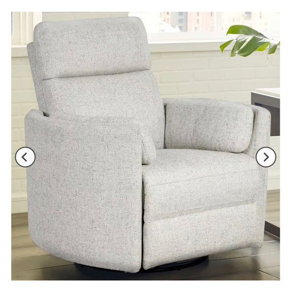 Simeon Collection Power Swivel Glider Recliner in Natural Beauty Quartz