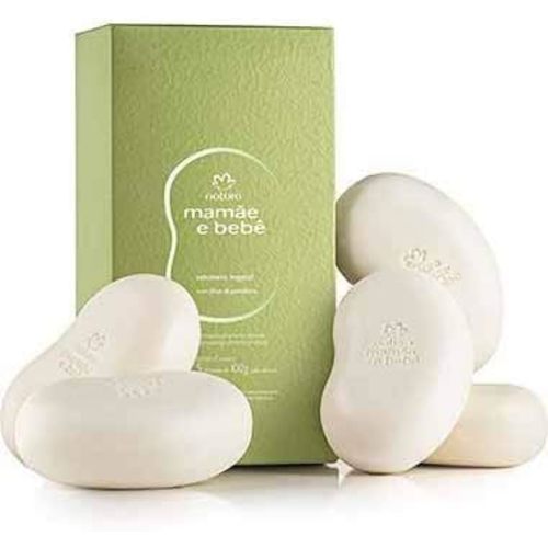 Natura - Linha Mamae e Bebe - Sabonete em Barra Vegetal 5 x 100 Gr - (Natura - Mom & Baby Collection)