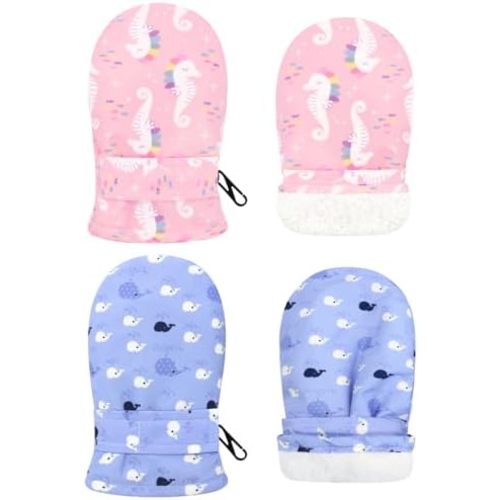 Sarfel Toddler Mittens Waterproof Toddler Winter Gloves Toddler Snow Gloves Kids Baby Winter Mittens for Toddler Girls Boys
