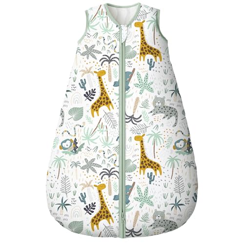 Yoofoss Baby Sleep Sack 0-6 Months, TOG 2.5 Baby Wearable Blanket with 2-Way Zipper, 100% Cotton Fabric Winter Newborn Sleeping Sack, Warm Soft Comfy(Small)