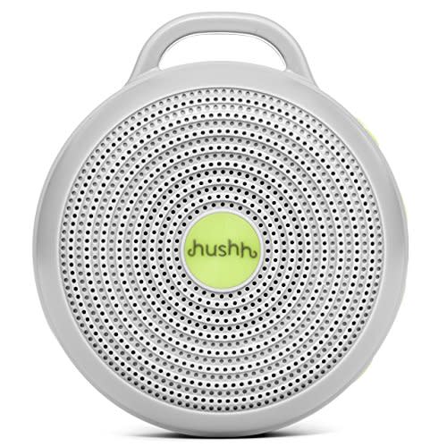Marpac Hushh Portable White Noise Machine for Baby | 3 Soothing, Natural Sounds with Volume Control Baby-Safe Clip & Child Lock, Gray, 3.7 ounces