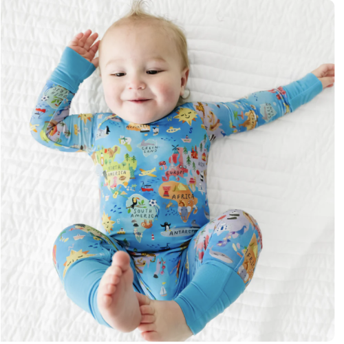 Around The World Crescent Zippy - Little Sleepies
