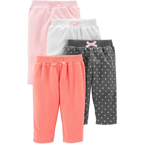 Simple Joys by Carter's Girls' 4-Pack Fleece Pants