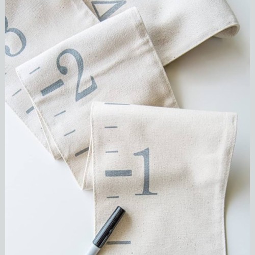 Canvas Growth Chart Ruler Fabric Natural Color Big Brother Big Sister Gift Children Height Chart Measure Childs Growth Kids Room Decor Nursery Wall Ruler and Pen