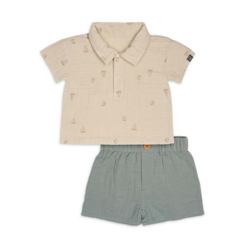Modern Moments by Gerber Baby Boy Short Sleeve Top and Short Outfit Set, Sizes 0/3 Months - 24 Months