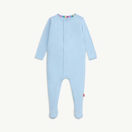 baby blue RightFit™ magnetic parent favorite footie