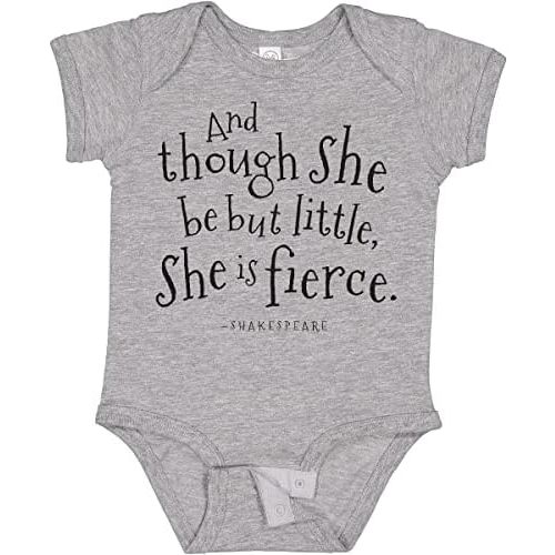 inktastic Though She Be But Little Shakespeare Quote Baby Bodysuit