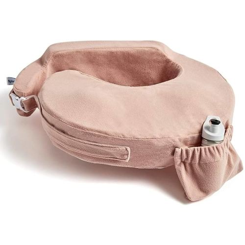 My Brest Friend Nursing Pillow - Deluxe - Enhanced Comfort w/ Slipcover - Ergonomic Breastfeeding Pillow For Ultimate Support For Mom & Baby - Adjustable Pillow W/ Handy Side Pocket, Soft Rose