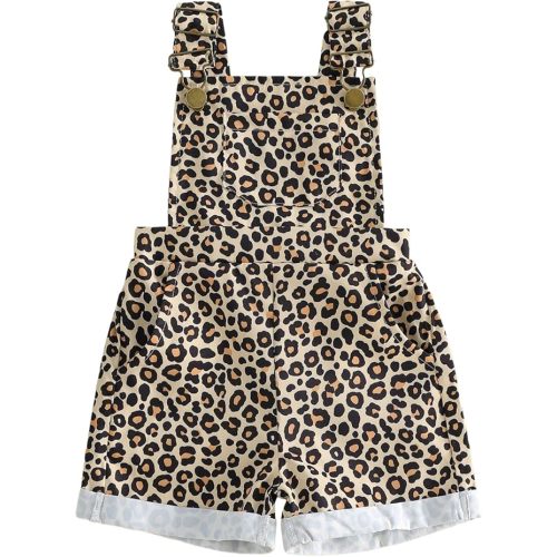 Toddler Baby Girl Sunflower Print Overalls Shorts with Pocket Suspender Trousers Cute Summer Clothing Outfit