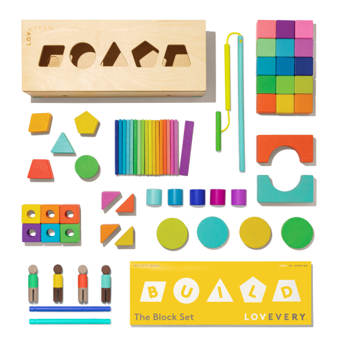 Wooden Block Set | 70-Piece Block Set for Toddlers & Kids | Lovevery