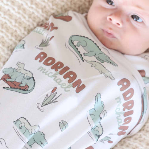 Later Gator Personalized Swaddle Blanket