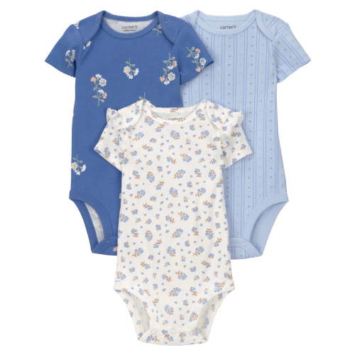Carter's Child of Mine Baby Girl Bodysuit, 3-Pack, Sizes Preemie-18 Months