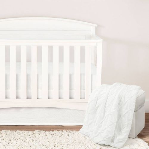 Lush Décor Crib Bedding Set Ravello Pintuck Embellished Soft Baby/toddler - White - 3pc