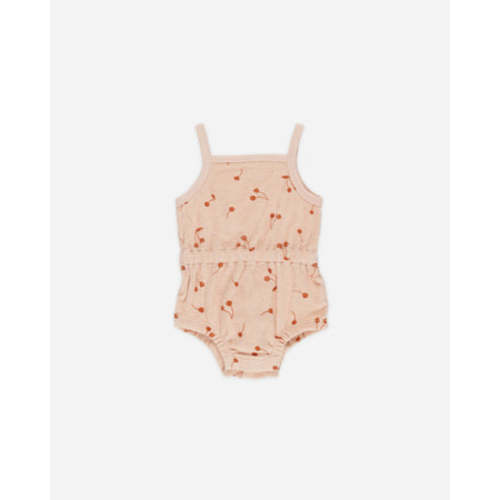 Terry Cinch Romper || Cherries