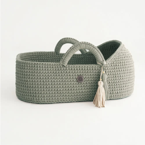 XL Moses Basket with Round Hood | Safe & Unique by Anzy Home