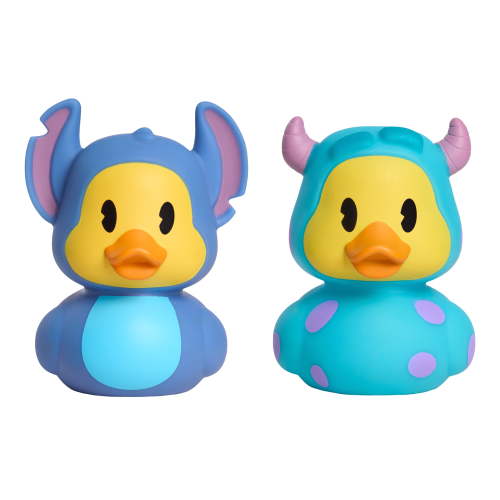 Dukalooz Disney Sulley and Stitch Small Toy Duck 2 Pack, Collectible Toy Figures, for Kids Ages 3 and up