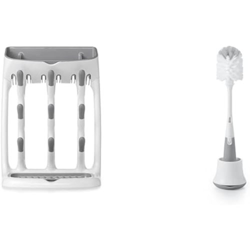 OXOTot Bottle Brush, Drying Rack Combo Set for Baby Bottles