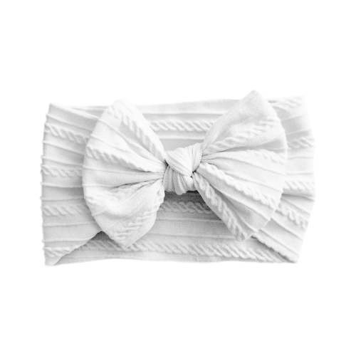 Qaailabf Baby Headbands, Soft Nylon Hairbands with Hair Bows for Newborns, Infants, Toddlers, and Baby Girls, Elastic No-Marks Design, One Size Fits All, Lightweight, Multicolor