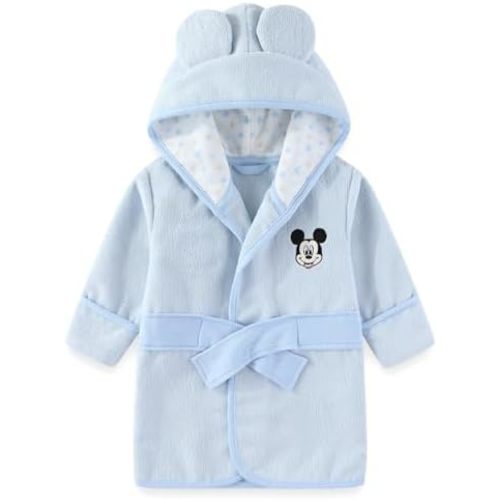 Disney Baby Mickey Mouse Boys Terry Hooded Towel Bathrobe with Ears One Size