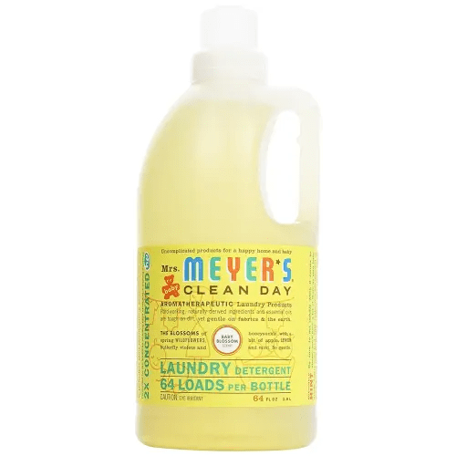 MRS. MEYER'S CLEAN DAY Baby Laundry Detergent Liquid, Infused with Essential Oils, Baby Blossom, 64oz (64 Loads)