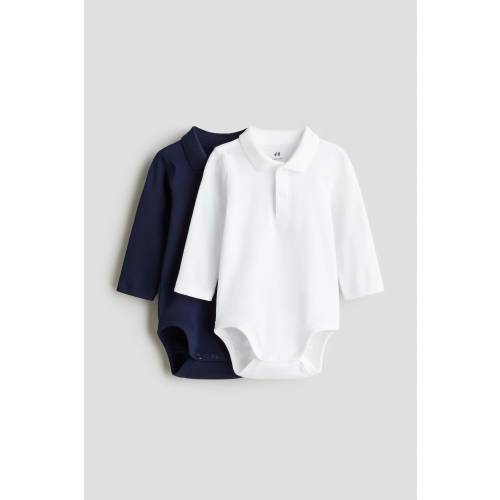 2-PACK BODYSUITS WITH COLLAR