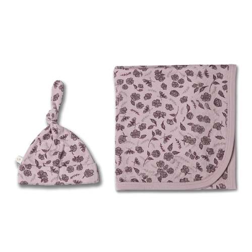 Organic Swaddle Blanket & Hat Set - Mystic Floral – Shop Little Cousins
