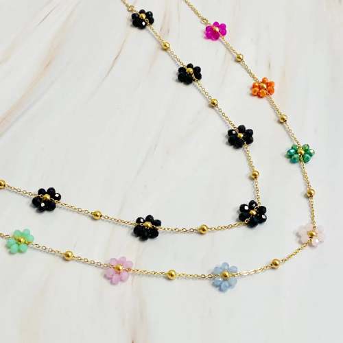 Flower Beaded Necklace