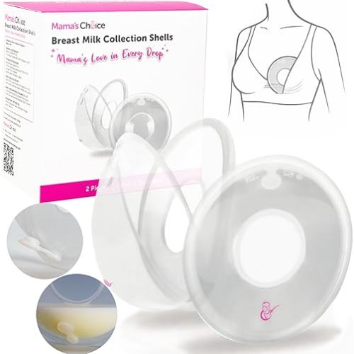 Breast Milk Collection Cups (2 Pack) - Reusable Silicone Breast Shells & Milk Catcher - Wearable Nursing Cups for Bra to Protect Sore Nipples - Leak Proof Breastfeeding Essentials