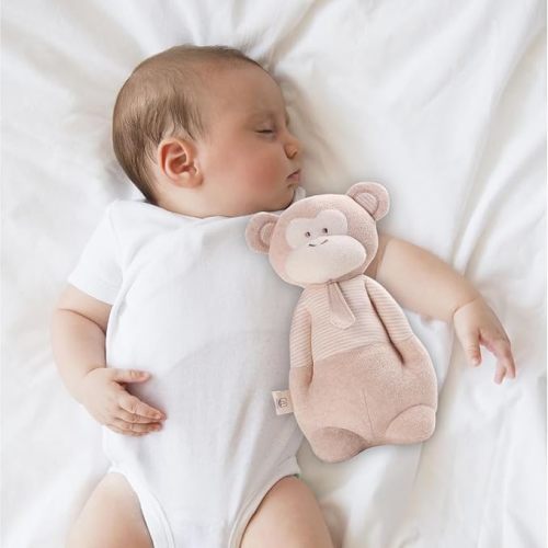 COTTONEBEBE Organic Baby Toys, Stuffed Animal Toy with Lullaby Music for Infant Babies 0 3 6 12 to 36 Months Boy & Girl,Ideal Gift for Newborn, Monkey