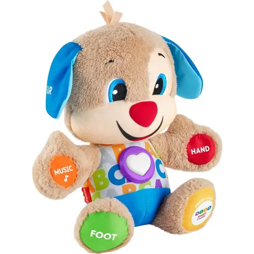 Fisher-Price Baby & Toddler Toy Laugh & Learn Smart Stages Puppy Musical Plush with Lights & Phrases for Infants Ages 6+ Months