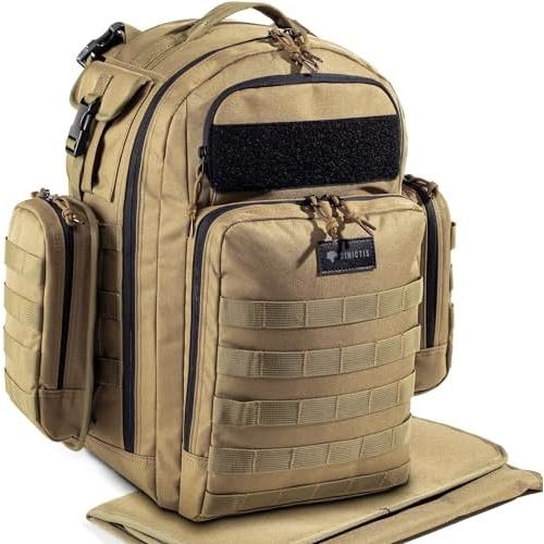 Dad Diaper Bag, Mens Diaper Bag Backpack with Diaper Changing Mat, Military Diaper Backpack with Molle Webbing
