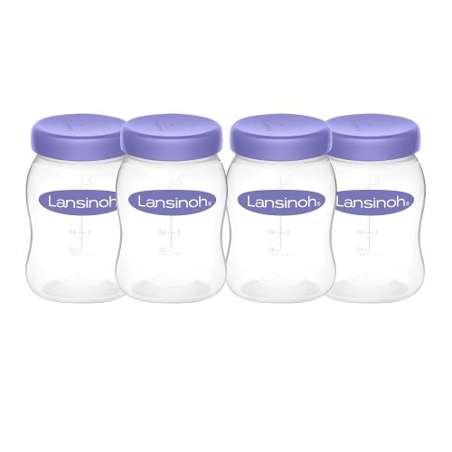 Lansinoh Breastmilk Storage Breast Pump Bottles, 4 Count