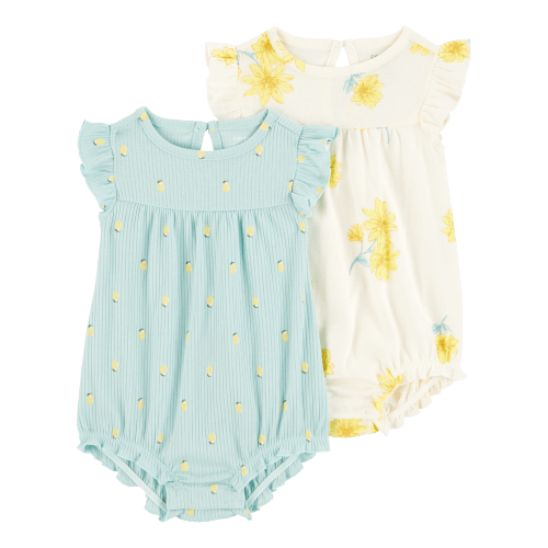 Baby 2-Pack Floral Rompers