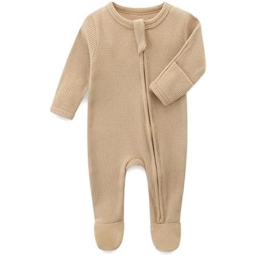 Baby Footies with Mittens, Infant 2-Way Zip Organic Cotton Jumpsuit