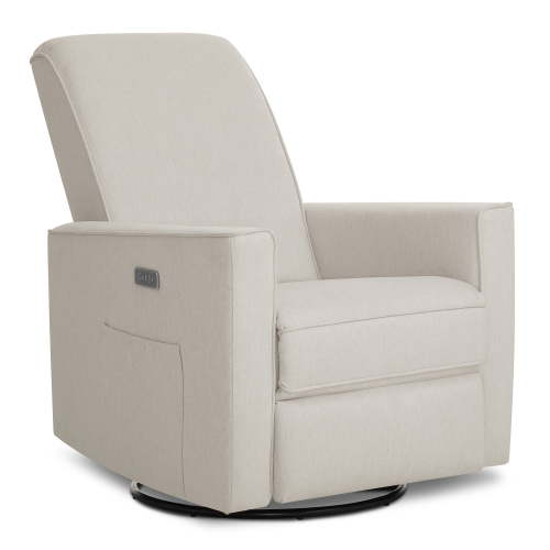 Evolur Harlow Power Recliner Glide Rocker with USB Port, Fawn, Greenguard Gold Certified, Light Sand