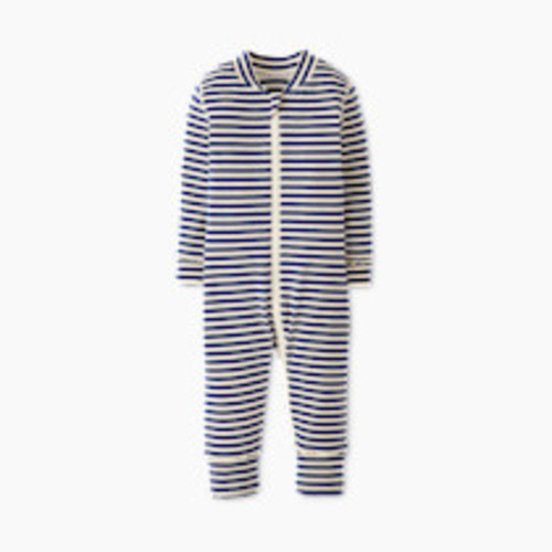 Hanna Andersson Baby 2-Way Zip Sleeper in HannaSoft™ - Navy/Ecru, 6-12 M