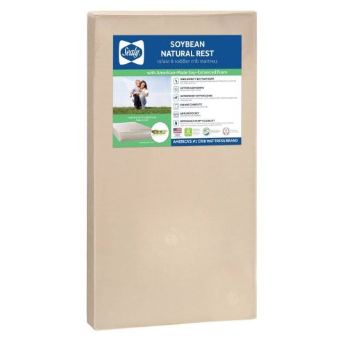 Sealy Soybean Natural Rest Crib And Toddler Mattress