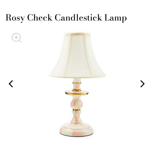 MacKenzie-Childs | Rosy Check Candlestick Lamp