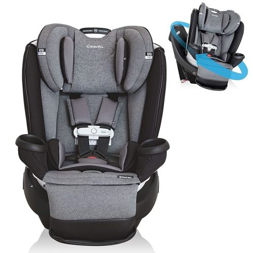 Evenflo Gold Revolve360 Extend All-in-One Rotational Car Seat with SensorSafe (Moonstone Gray) - Gold Revolve Extend - Sensorsafe