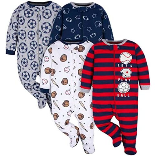 Gerber Baby Boys 4 Pack Sleep 'N Play Footie