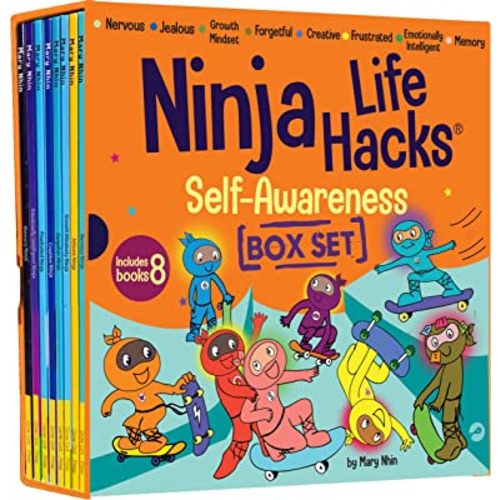 Ninja Life Hacks Self Awareness 8 Book Box Set (Books 41-48: Frustrated Ninja, Nervous Ninja, Jealous Ninja, Growth Mindset Ninja, Forgetful Ninja, ... Emotionally Intelligent Ninja, Memory Ninja)