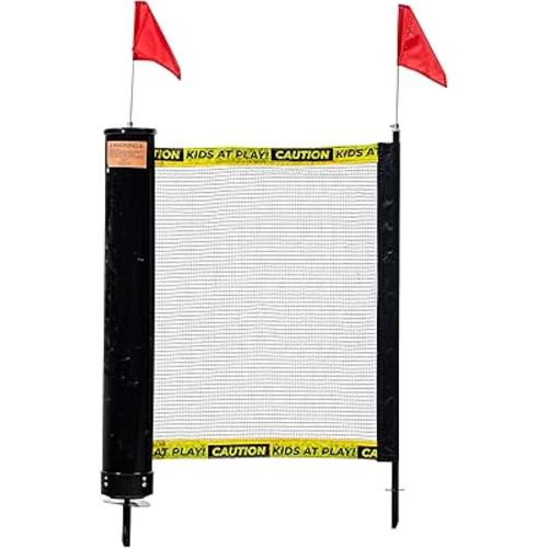 Franklin Sports Retractable Driveway Barrier– Visual Safety Barrier – Adjustable up to 20 feet– Easy Setup
