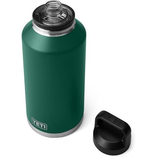 YETI Rambler 64 oz Bottle, Vacuum Insulated, Leakproof, Stainless Steel with Chug Cap, Black Forest Green