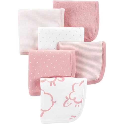 Carter's 6-Pack Washcloths (Pink)