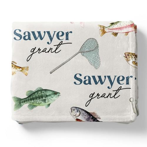 Gone Fishing | Personalized Kids Blanket - Chase Allen