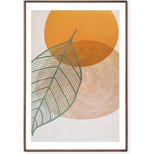 Axeman 27x40 Poster Frame - Solid Walnut Frame Matted to 24x36 with Tempered Glass - Rounded Corner Natural Wood Photo Frame with Removable Ivory Mat