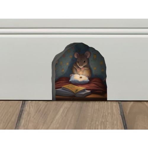 Nursery Mouse Wall Decal Decor, Mouse Vinyl Sticker, Mouse Hole Decal Sticker For Wall, Baseboard Mouse Hole Sticker, Room Decor Sticker