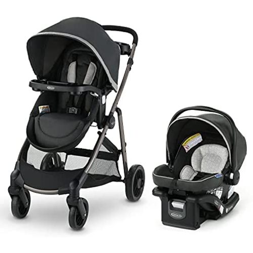 Graco Modes Element Travel System, Includes Baby Stroller with Reversible Seat, Extra Storage, Child Tray and SnugRide 35 Lite LX Infant Car Seat, Redmond