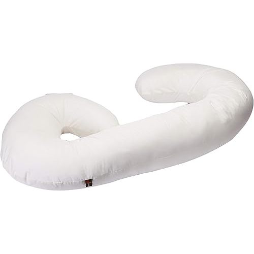 Leachco Snoogle Original Maternity/Pregnancy Total Body Pillow, Ivory 60 Inch
